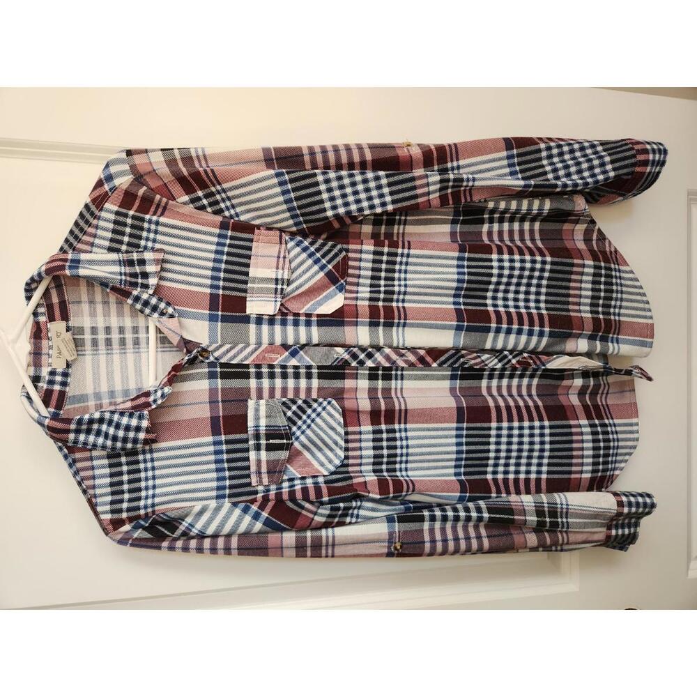 Passport Women's Long Sleeve Plaid Shirt, Size M